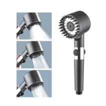 킨즈 1+1 온오프 4단 두피 마사지 브러쉬 샤워기 헤드 필터 포함, 브러쉬 샤워기헤드 1+1