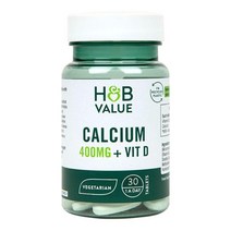 홀랜드앤바렛 밸류 칼슘 400mg + 비타민D 타블렛 30정 H&B Value Calcium + Vitamin D, 1개