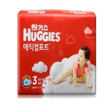 하기스 매직 컴포트 기저귀 중형 3단계 (7~10kg) 밴드형 남여공용, 3step 중형, 124매