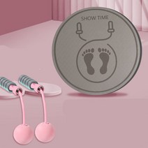 실내 점프 로프 매트 충격 흡수 방음 가정 두꺼운 피트니스 특수 미끄럼 방지 스포츠 음소거 전문 요가 매트, 산호 가루【직경60cm】