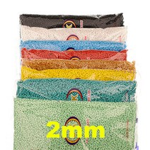 2mm 비즈 공예 재료 시드비즈 구슬 칼라비즈 부자재 1팩 (450g), 2mm : 01_라이트에메랄드_(1팩)
