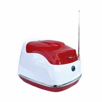 레트로 탑박스 클래식 슈퍼커브 베스파 바이크 테일 박스, 철제 바닥판이 있는 화이트 오렌지