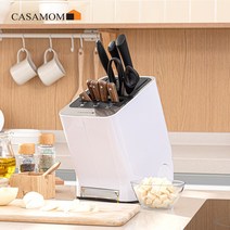 까사맘 UV 칼 살균 소독 건조기 중식도 주방가위 수저 살균기 소독기 칼집 칼꽂이 칼걸이 칼보관함 전동 칼갈이 내장, CAC-607