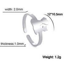 토우링 발가락 반지 Amaxer 귀여운 발 인쇄 및 여성을위한 심장 반지 커플 개 사랑 손가락 생일 기념일 보