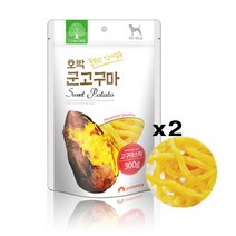 더내추럴 호박 고구마스틱 300gX2 애견 수제 간식 건조 식이섬유 훈련 고구마 동물 건조 애견 개 간식, 본상품선택