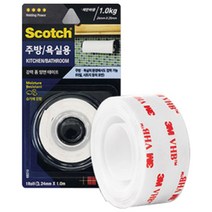 [I∃9] 3M Scotch KB210 강력 백색 VHB 주방 욕실용 테이프 건축용 폼양면용 차량내장용 인테리어 인테리어용 실내재 자동차용 셀내몰딩 두꺼운_fθ4190EA, θ본상품θ