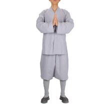 겨울 스님옷 방한복 템플스테이옷 스님복 승복 승려복, 흰색 회색 무상카드 26b