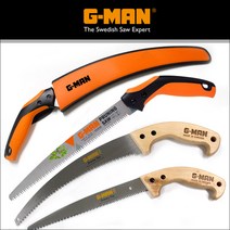 스웨덴 G-MAN 가지치기용 전지톱 전정톱 직선톱날 곡선톱날, (W1) 나무핸들 직선톱 143H12 (12인치)