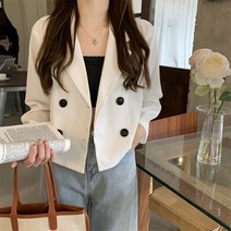 스타일아유 여자 봄 여름 시원한 크롭 숏 정장 자켓 데일리 오피스룩 재킷