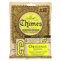 Chimes Ginger Chews Original 5 oz (141.8 g) 차임스 진저추 생강 카라멜 낱개포장 오리지날 4팩
