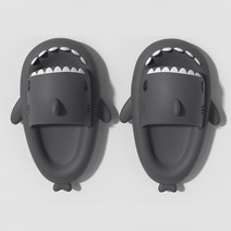 상어슬리퍼 거실 쿠션 슬리퍼 상어 실내화 슬리퍼, 4CM, 블랙