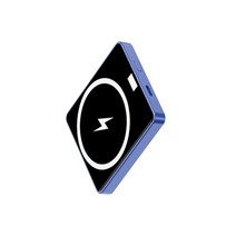 보조배터리 마그네틱 대용량 외장 배터리 USB 휴대용 휴대폰 충전기 샤오미 무선 20W 10000mAh, 2.파란