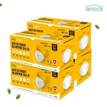 기타 바보사랑[천하지엘씨]숨코 황사 마스크 특대형 KF94 화이트 100매 벌크