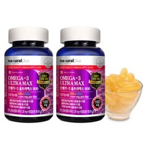 내추럴+ 캐나다 오메가-3 울트라맥스 1201mgx90캡슐x2병, 90개, 1201mg
