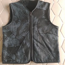 천연 양가죽 무스탕 조끼 겨울보온 두꺼운 외투 진피 숏베스트