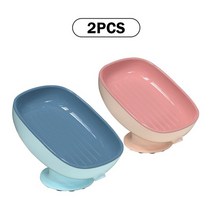 욕실세트 욕실소품 화장실용품 호텔욕실용품 욕실공사 화장실공사 12pcs 욕실 비누 접시 홀더 욕실 액세서리에 대 한 슈퍼 흡입 휴대용 비누, 파란색과 분홍색