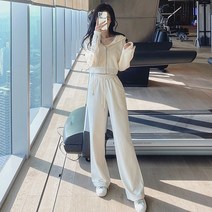 [레티고] 여성 트레이닝 후드 집업 팬츠 세트