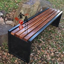야외 벤치 의자 야외용 공원 정원 운동장 철제 주물 원목 평벤치의자, 180 길이 x 40 너비 cm