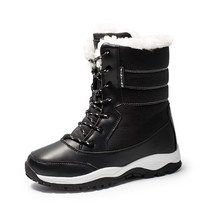 스키신발겨울 스키 부츠 여성 방수 충격 양털 안감 따뜻한 스노우 보드 미끄럼 중간 튜브 신발, b-색상 04, 8