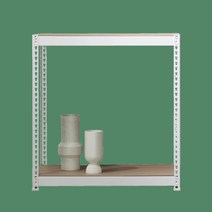 저스트랙 스피드랙 조립식 철제 2단 선반, 백색, 500 x 500, 420 x 2단
