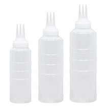 에스앤몰 3구 소스통 튜브형 업소용 타코야끼 드레싱 마요네즈 시럽 잘라쓰는 소스병, 대 600ml