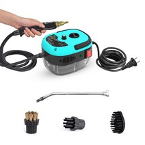 업소용 스팀 청소기 2500W 스팀 청소기 가정용 고온 휴대용 핸드 헬드 가압 브러시 헤드 포함, 04 Blue_03 UK, 04 Blue_03 UK