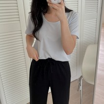 [리얼코코]엘리자 모달 유넥 반팔티셔츠