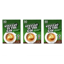 Stevia In The Raw 스테비아 인 더 로우 50개입 1.75oz(50g) 3팩, 1개, 1ml