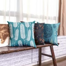 [핫트랙스] 헬로우아티스트 인디안시리즈 디자인쿠션 9종(INDI) IND35 히피깃털퍼플:45x45cm-커버, IND35히피깃털퍼플/45x45cm-커버