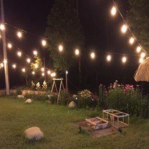 그린라이트 파티라이트15M-26구 스트링라이트 루프탑조명 야외조명카페조명 연등선 작업등 펜션조명 파티라이트