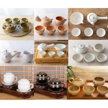 이천도자기 다기세트 모음 2인 3인 전통찻잔 도자기잔 차도구 주기 선물용, 이중시유 부부다기세트