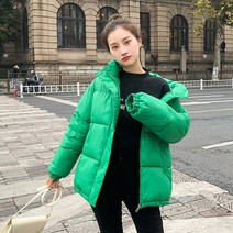 롱패딩 여자 남자 점퍼 경량 톰보이 겨울 패션 후드 바람 주머니 장식 긴 소매 캐주얼 빵 패딩 자 켓