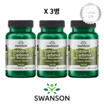 [3병기획] 스완슨 인돌3카비놀 200mg 60캡슐 효과 레스베라트롤 셀룰러 헬스, 1개, 기본