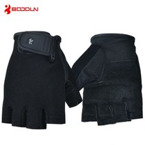 boodun 스포츠 통기성 미끄럼 방지 장갑 등산용 자전거 절반은 피트니스 훈련 역도 장비 운동을 나타냅니다., 검은색, m