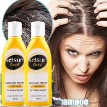 Selsun 골드 비듬 약용 샴푸 방지 지루 피부염 완화 가려움증 두피, 협력사, 200ml