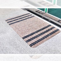 잔디 현관매트_48x78cm 베이지 / 미끄럼방지 현관입구 흙털이, 단품