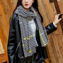 그레타 체크 머플러 블랙레드 목도리 어깨숄 롱머플러