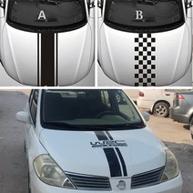 모델3 테슬라모델3와이퍼비닐 레이싱 스포츠 데칼 자동차 헤드 스티커 Opel Astra h j g k Insignia Corsa, 02 WHITE_04 D