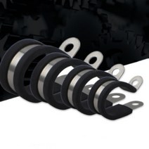 고무패킹 새들 고압 호스 튜브 파이프 클램프 12MM, 1개