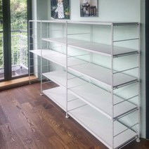 펀잇쳐스 모듈가구 시스템선반 와이어수납 4단 W2600, 그레이 G