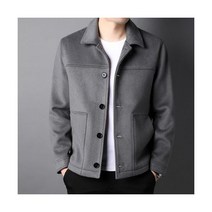 옷깃 모직 자켓 남자의 빅사이즈 짧은 코트 봄 가을 짙어지면서 탑스 캐주얼 의류 S~3XL