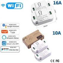 2PCS Tuya Wifi 스마트 스위치 모듈 16A10A 라이프 APP 제어 타이머 홈 오토메이션 Alexa Google ifttt와, 04 10A 2pcs