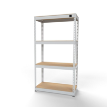 울트라랙 가로80x깊이40x높이150cm 4단 무볼트앵글 조립식앵글 선반 베란다선반 철제선반 가구, 백색