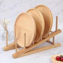 원목 접시정리대 우드 접시거치대 접시꽂이 그릇정리대 주방 수납, 단품