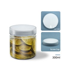 MIR 팜스원형(WIDE캡)_300ml 밀폐용기 플라스틱공병 저장병, 300ml/와이드캡_화이트, 1개