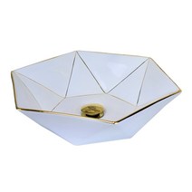 나라욕실 육각형 골드라인 도기볼세면대, 1개