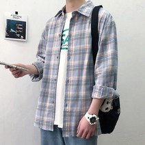 주디앤 남성 메이비 체크 패턴 셔츠 남방