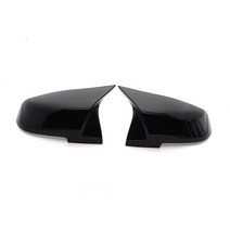 미러 커버 Bmw 1 2 3 4 시리즈 116i 후면보기 탄소 섬유 광택 블랙, 02 Bright Black