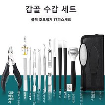 내성발톱 자가치료 17Pack 내성발톱교정기 독일정밀기술, Black 17 Piece Set