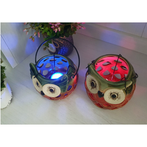 도자기 손잡이 부엉이 캔들 캔들홀더 장식품 인테리어소품, 대